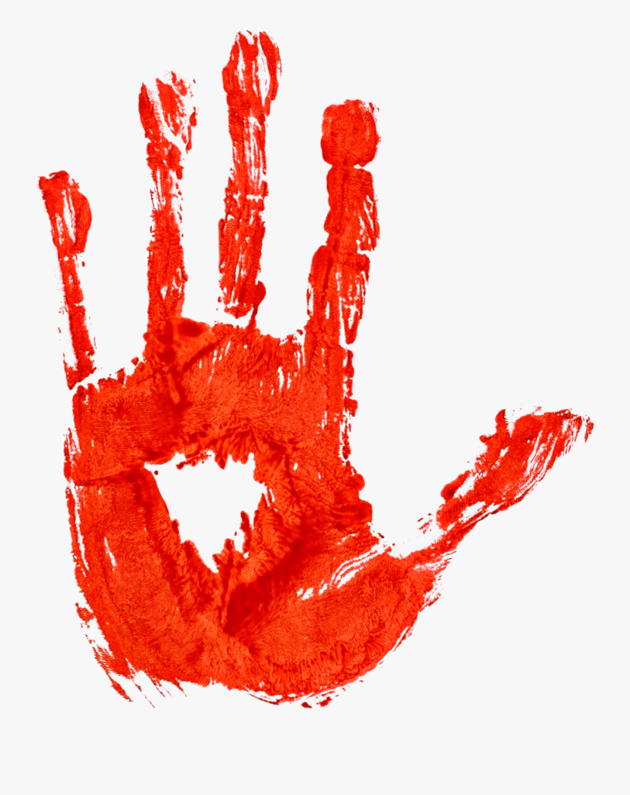 Blood Splatter Hand Png - Png Hand With Blood, Transparent Clipart