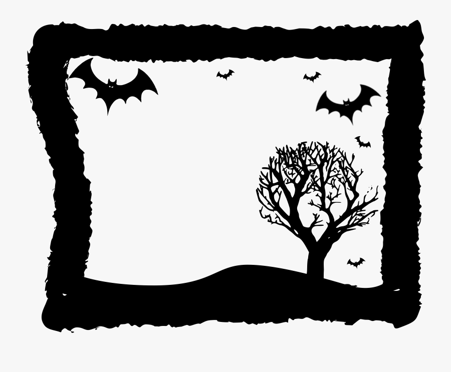 Clipart - Black Halloween Frame Png, Transparent Clipart