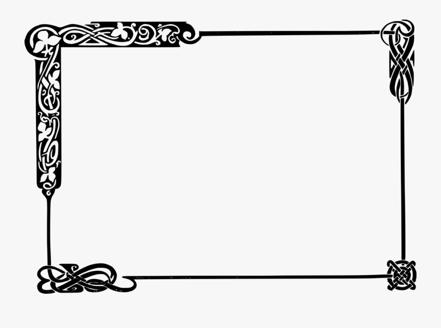 Celtic Drawing Landscape Huge Freebie Download For - Border Black And White Png, Transparent Clipart