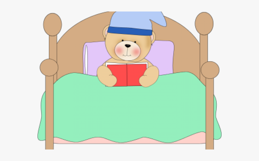 Reading In Bed Clip Art, Transparent Clipart
