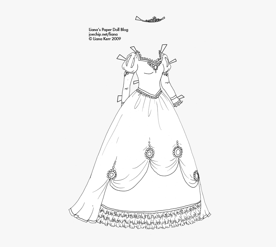 Masquerade Dresses Clipart Gown Black And White Costume - Princess Drawings Of Frock, Transparent Clipart