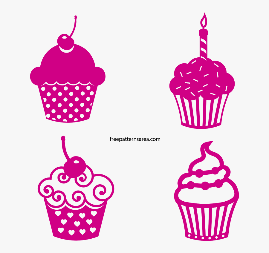 Cupcake Clipart Silhouette - Cupcake With Candle Svg, Transparent Clipart