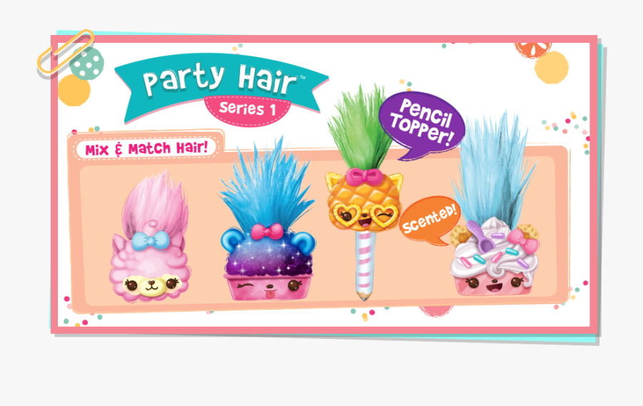 Num Noms Party Hair, Transparent Clipart