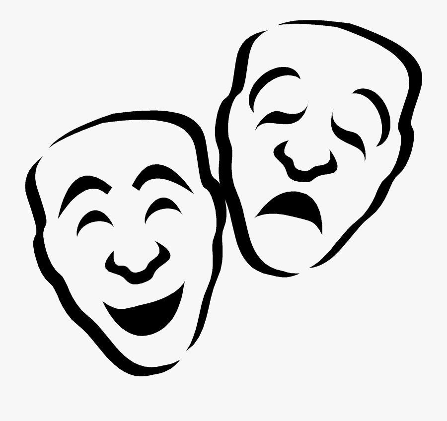 Transparent Theatre Clipart - Shakespeare Happy And Sad Face, Transparent Clipart