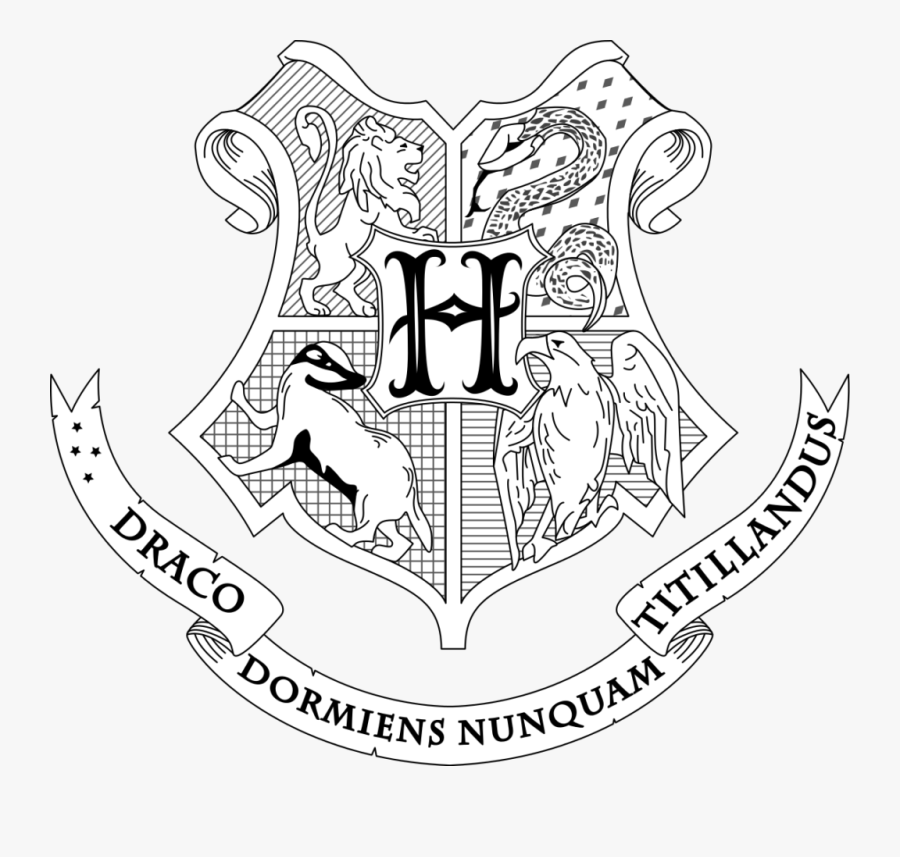 Harry Potter Coloring Pages Page For Beatiful Draw - Harry Potter Crest Drawing, Transparent Clipart