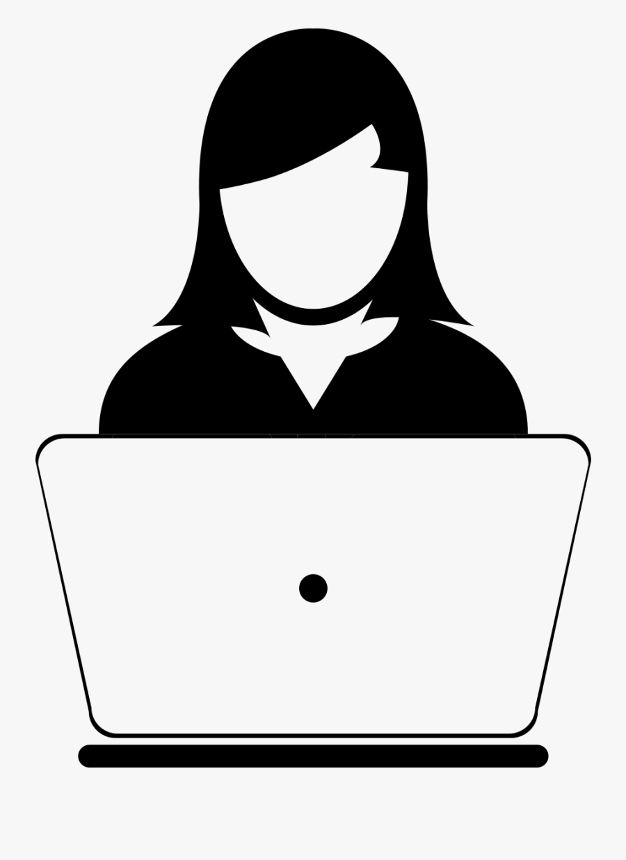 Computer Users Clipart - Female User Icon, Transparent Clipart