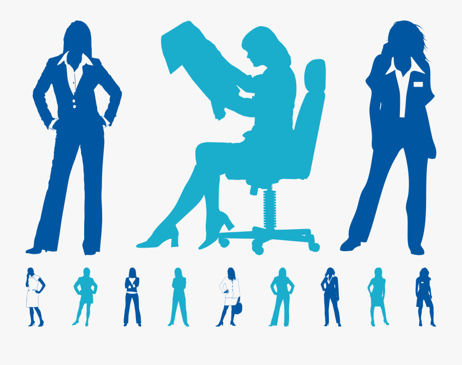 Transparent Business People Silhouette Png - Male And Female Work, Transparent Clipart