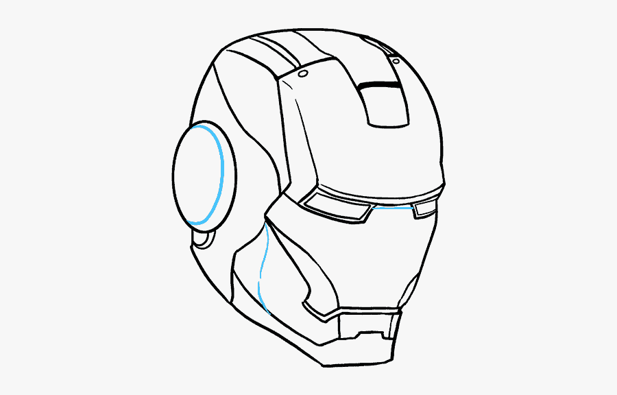 Iron Man Simple Drawing, Transparent Clipart