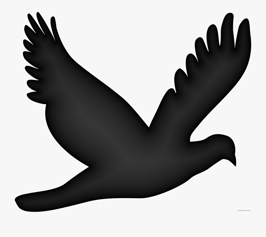 Flying Dove Animal Free Black White Clipart Images - Flying Bird Clipart Png, Transparent Clipart