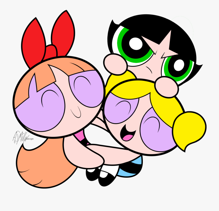 Powerpuff Girls Group Hug, Transparent Clipart