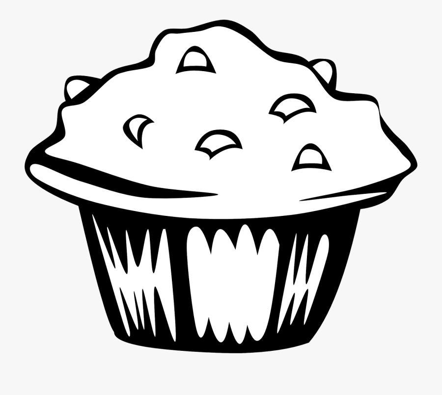 Clip Art Muffin Clip Art Black And White - Black And White Muffin Clip Art, Transparent Clipart