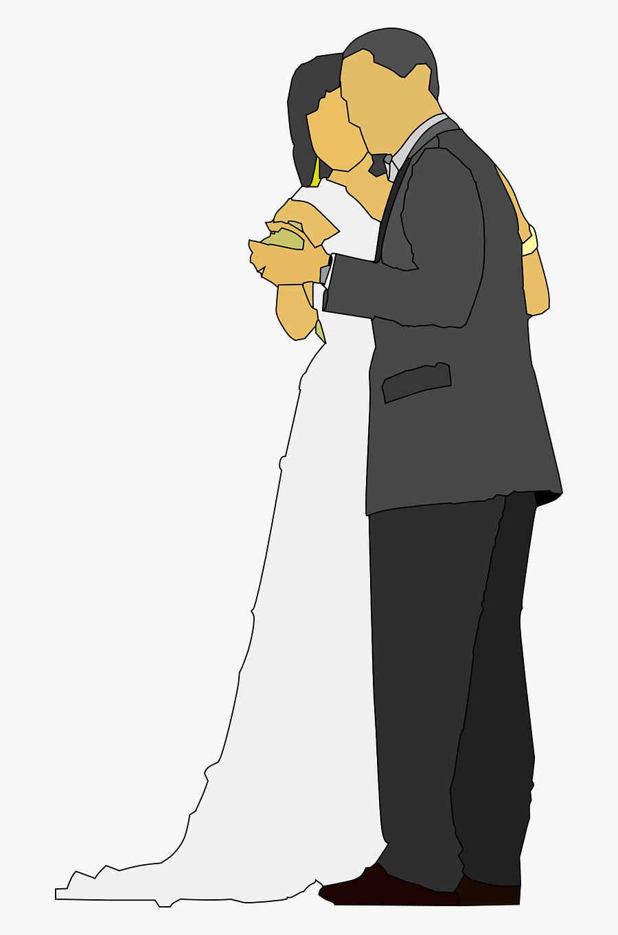 Bride Free To Use Clip Art - Man And Woman Dancing Animated, Transparent Clipart