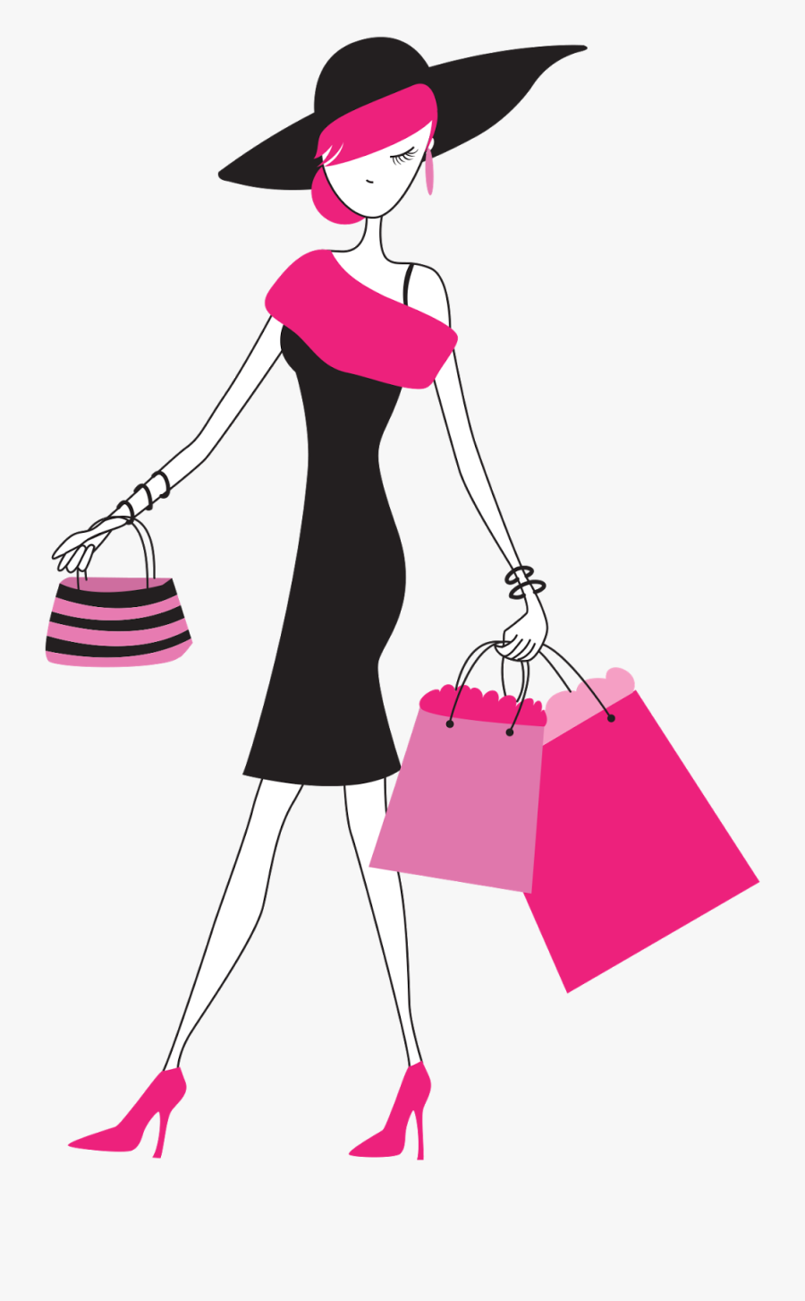 Fashion Girl Clipart Png - Imagenes De Chicas De Compras, Transparent Clipart