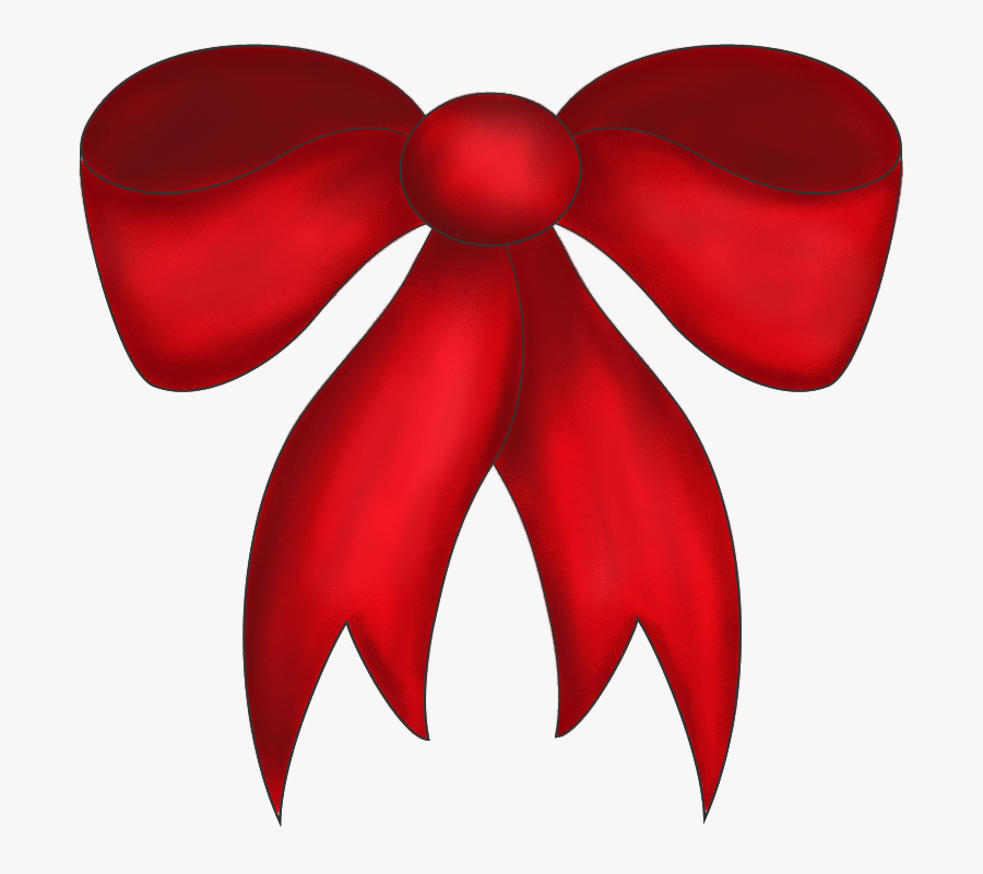 Bow Clip Art 3 Image - Lazo Rojo De Navidad, Transparent Clipart