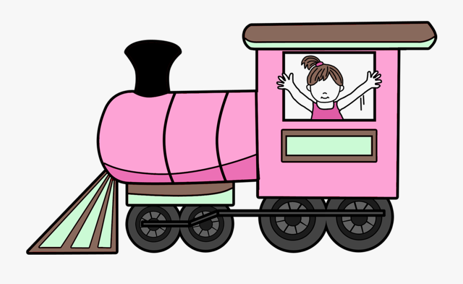 Train Personalized Christmas Ornament - Girl In Train Cartoon, Transparent Clipart