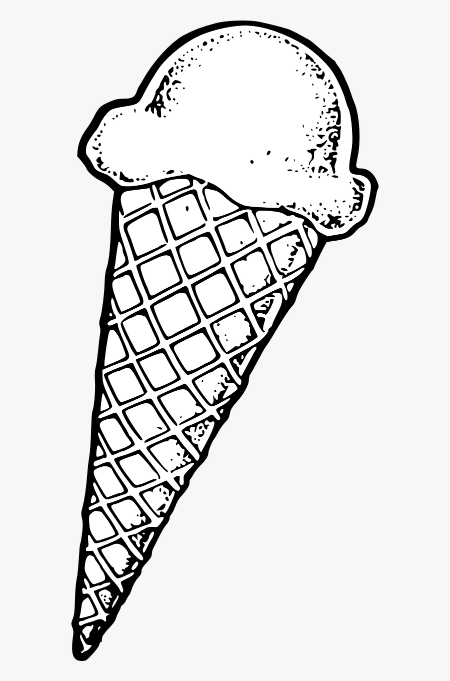 Icecream Black And White, Transparent Clipart