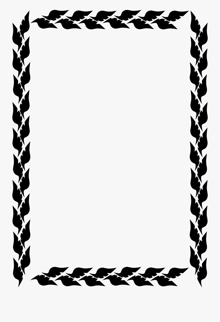 Black And White Leaf Border Clipart Free Clipart - Transparent Graduation Cap Border, Transparent Clipart