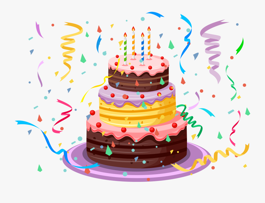 Download Clip Art With Confetti Png Picture - Happy Birthday Cake ...