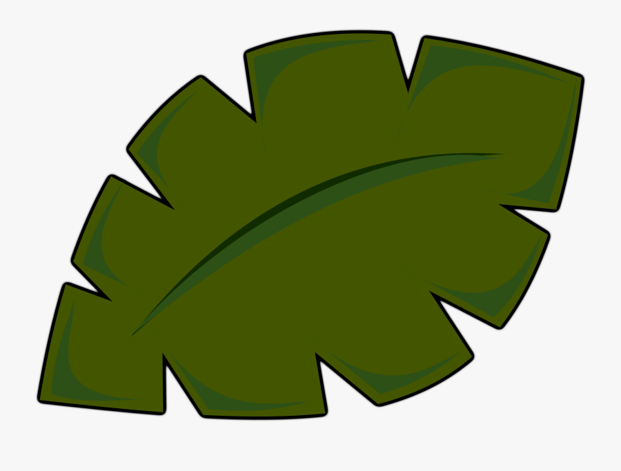 Leaf Jungle Coloring Book Clip Art - Palm Tree Leaves Clip Art, Transparent Clipart