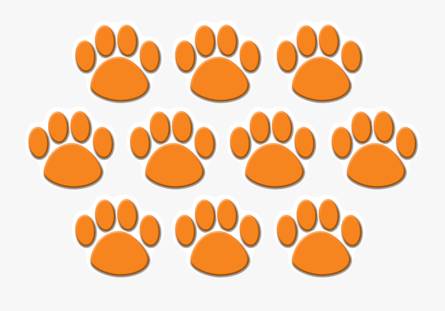 Tcr4649 Orange Paw Prints Accents Image - Colorful Paw Prints, Transparent Clipart