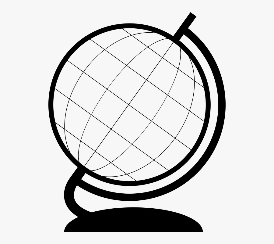 Transparent Earth Clipart Png - Globe Clipart Black And White Transparent, Transparent Clipart