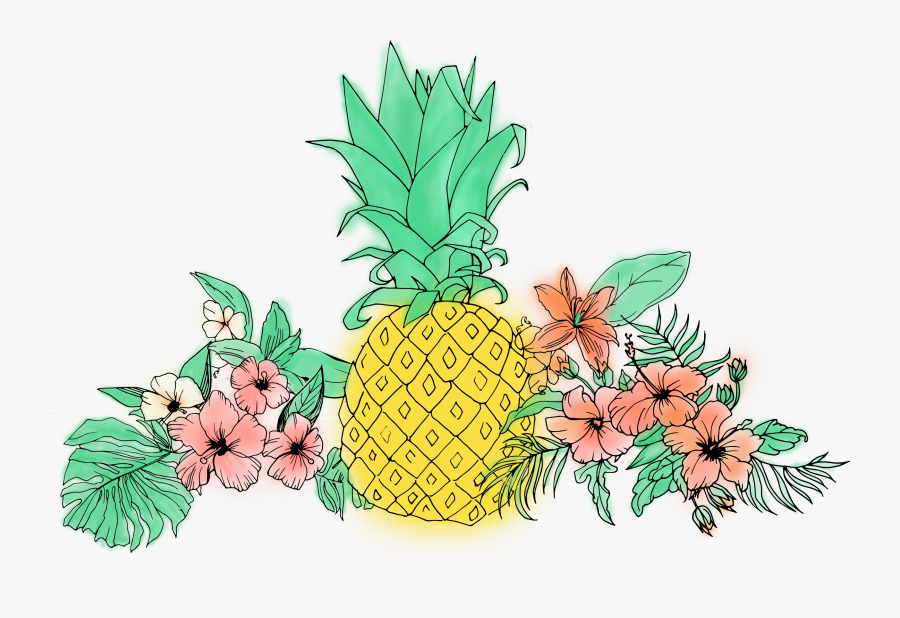 Fruit Clip Art Tropical - Pineapple Tropical Clipart Png, Transparent Clipart