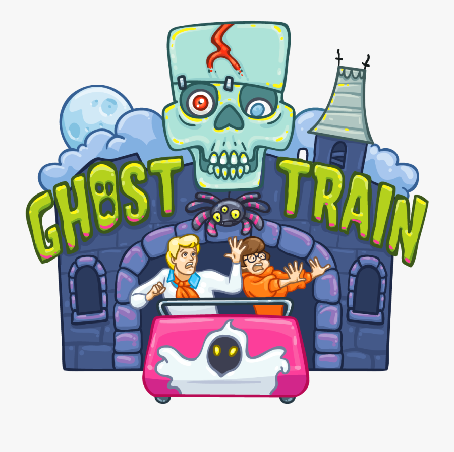 Ghost Train - Ghost Train Ride Clipart, Transparent Clipart