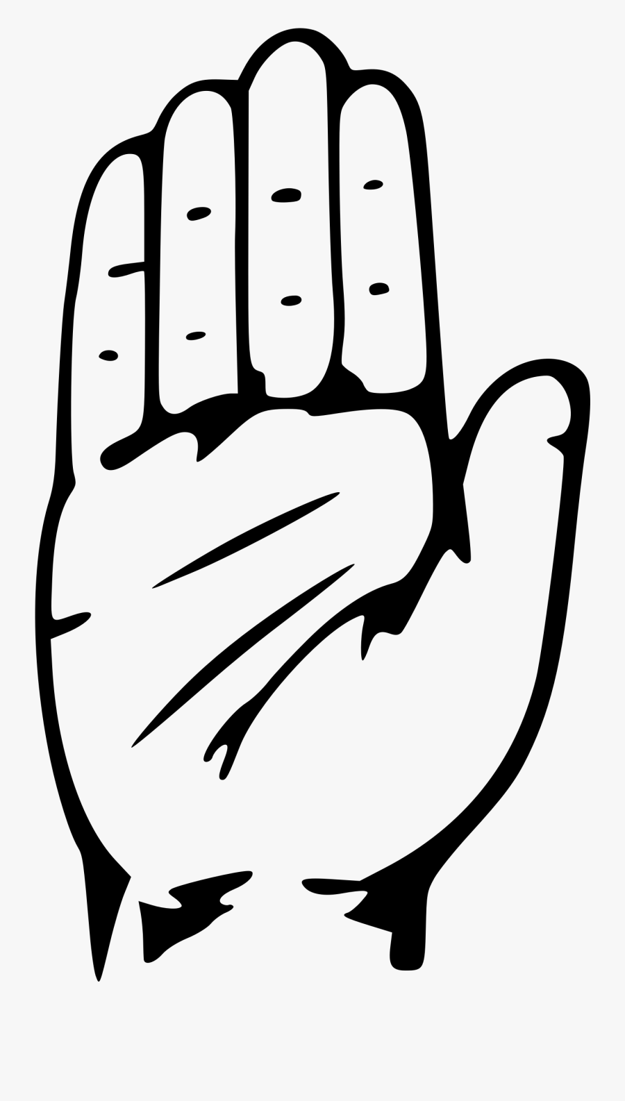 Closed Hand Clipart Free Clipart Image Image - Logo Indian National Congress, Transparent Clipart