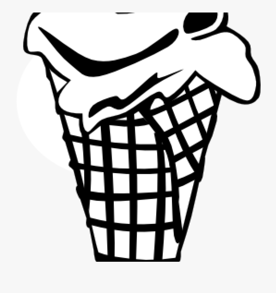 Ice Cream Clipart Black And White Ice Cream Clipart - Waffle Cone Clipart Black And White, Transparent Clipart