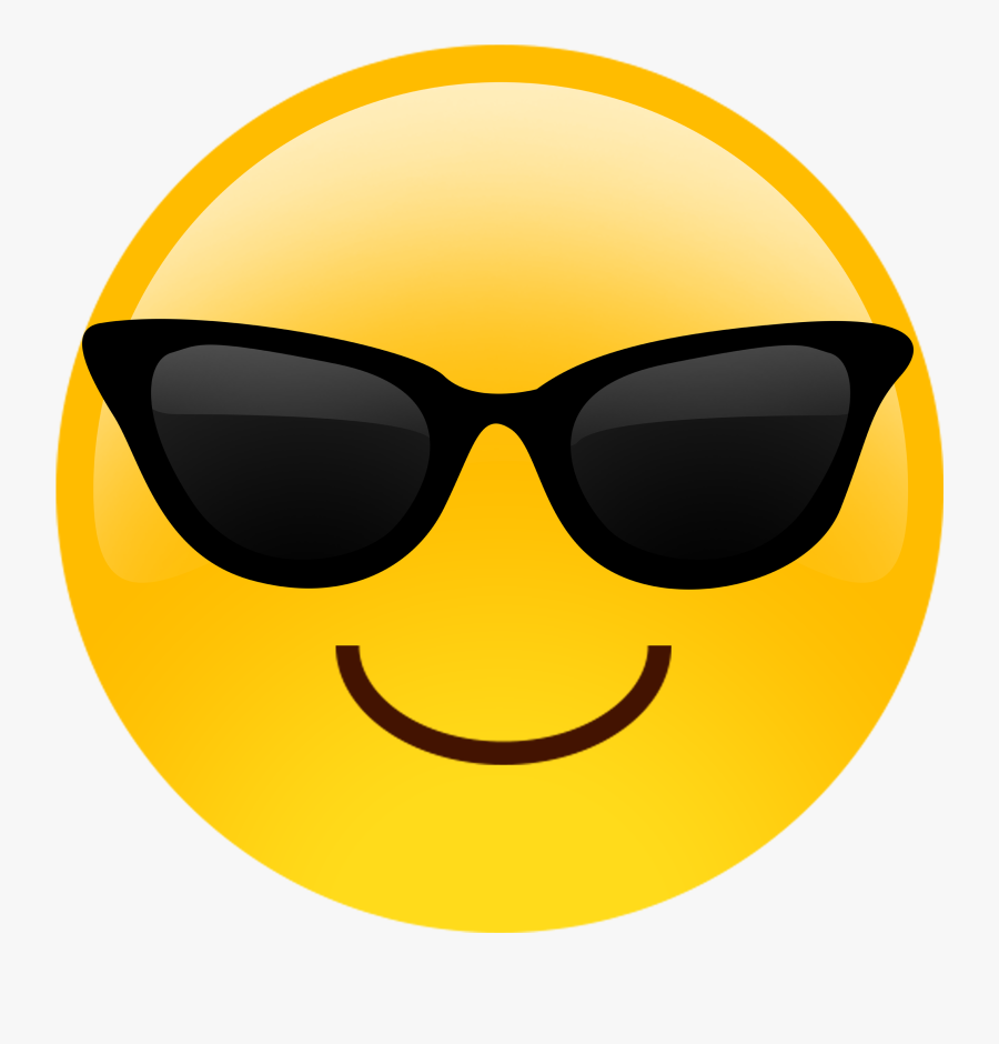 Clip Art Royalty Free Download Sunglasses Cutouts Harper - Cool Emoji, Transparent Clipart