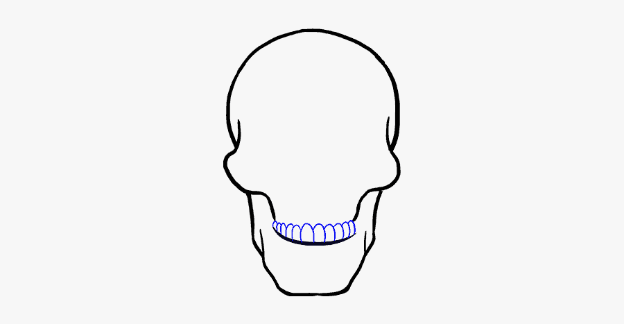 Clip Art Drawing A Skull - Drawing, Transparent Clipart