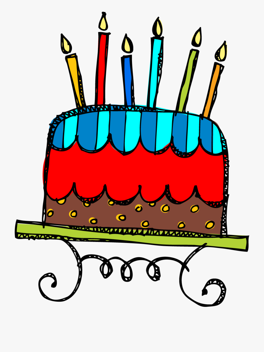 Birthday Cake Clip Art Free Clipart Images - Birthday Cake 6 Candles, Transparent Clipart