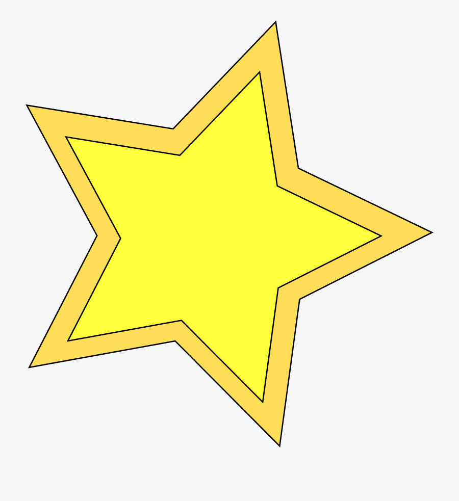 Yellow Star Free Download - Yellow Printable Star Template, Transparent Clipart