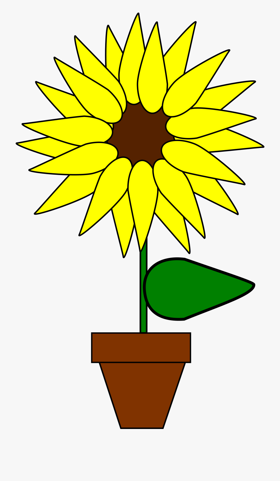 Sunflower Clipart Girasol - Sun Flower Plant Clipart, Transparent Clipart