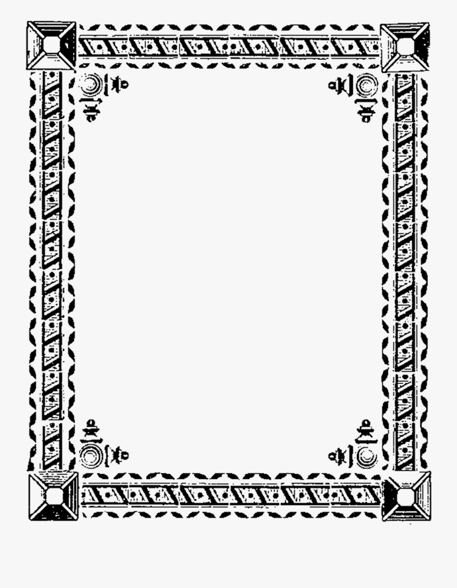 Digital Stamp Design Printable Borders Decorative Stock - Border Decorative Clipart Frame, Transparent Clipart
