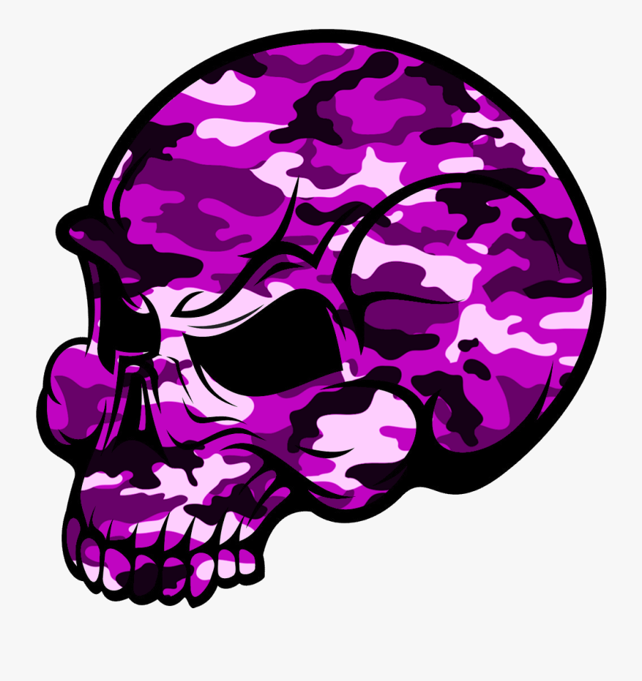 Skull Pink Camouflage Image - Blue Camouflage Wallpaper Hd, Transparent Clipart