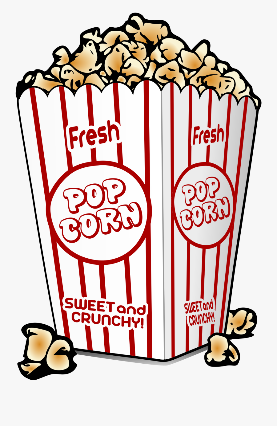 Popcorn Clip Art - Popcorn Clipart Black And White, Transparent Clipart