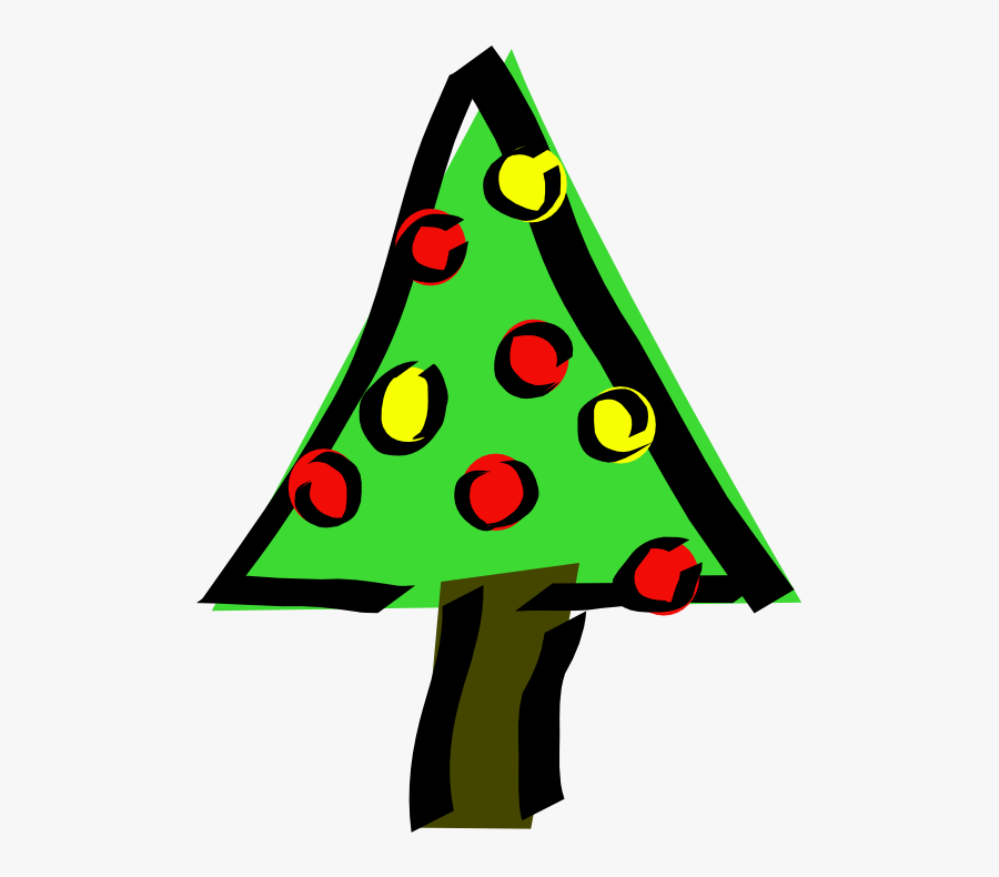 Christmas Tree Clipart Vector Illustration - Christmas Tree Clipart Small, Transparent Clipart