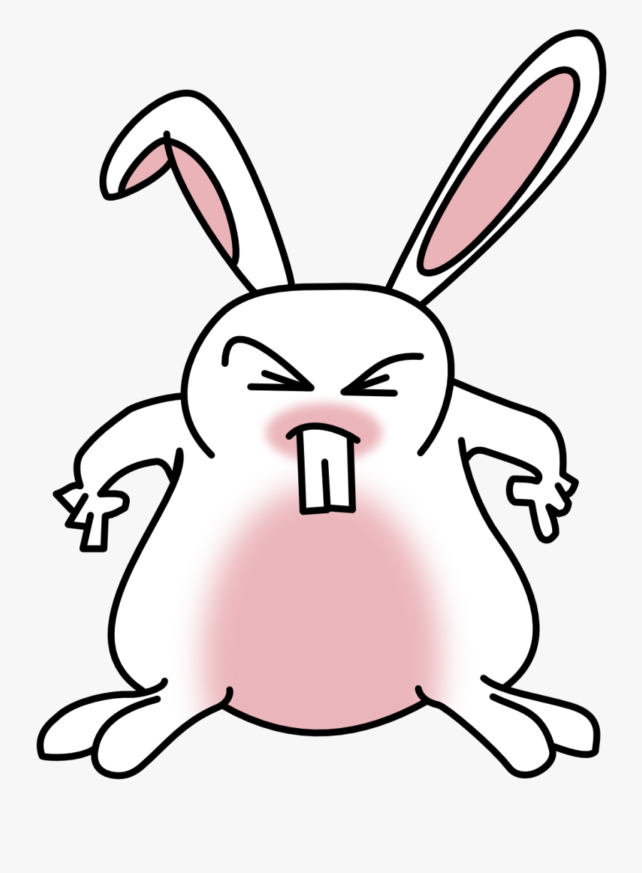 Easter Bunny Rabbit Clipart - Angry Easter Bunny Clipart, Transparent Clipart