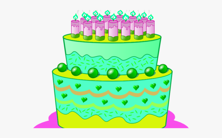 Blue Birth Day Cake Clip Art, Transparent Clipart