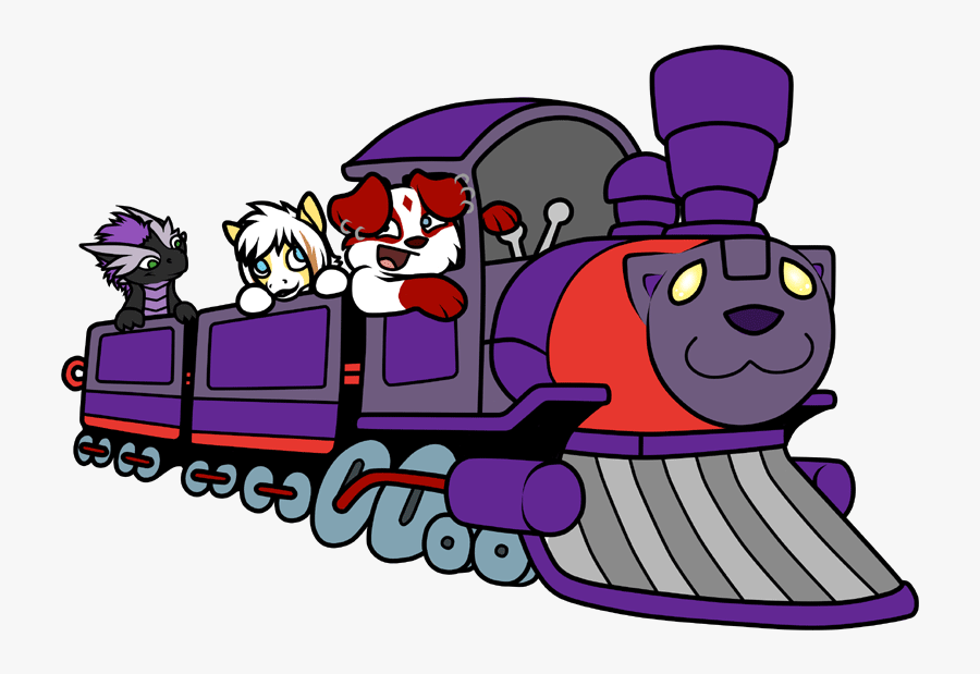 All Aboard The Twitch Train - Cartoon, Transparent Clipart