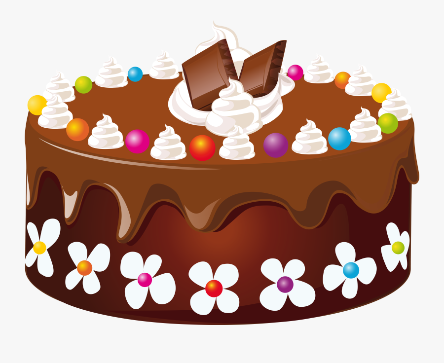 Clip Art Chocolate Birthday Cake Clipart - Clipart Picture Of Cake, Transparent Clipart