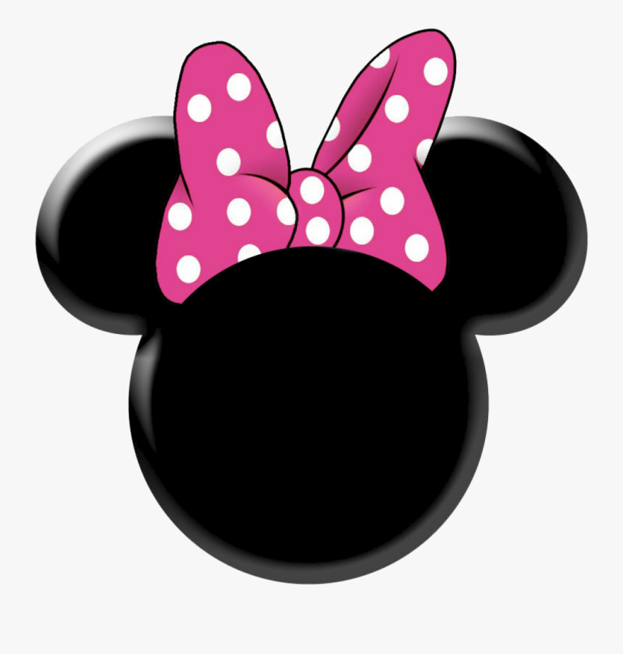Red Minnie Mouse Bow Clipart - Minnie Mouse Black Face, Transparent Clipart