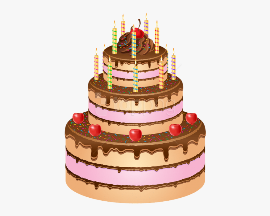 Cake,baked Goods,cake Paste,chocolate Cake,buttercream,cake - Happy Birthday Cake Png, Transparent Clipart