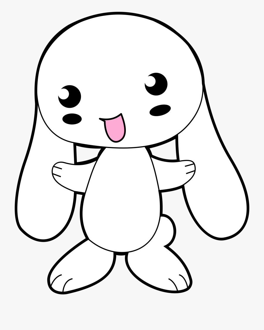 Easy Cute Cartoon Rabbit Drawing, Transparent Clipart