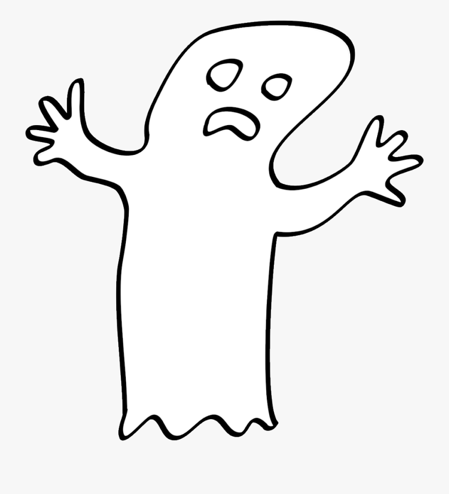 Transparent Ghost Clipart - Drawing, Transparent Clipart