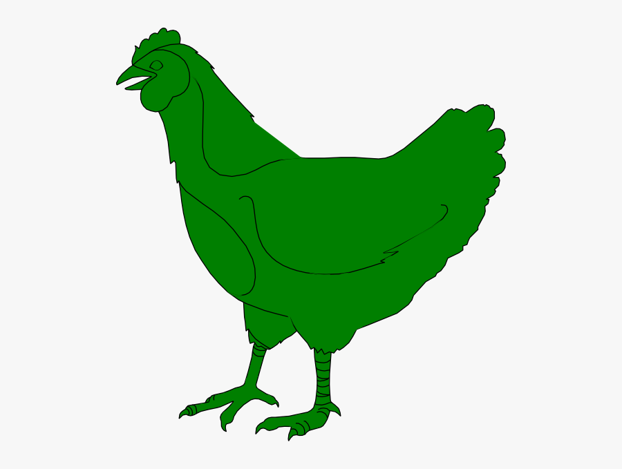 Transparent Hen Clipart - Green Chicken Png, Transparent Clipart