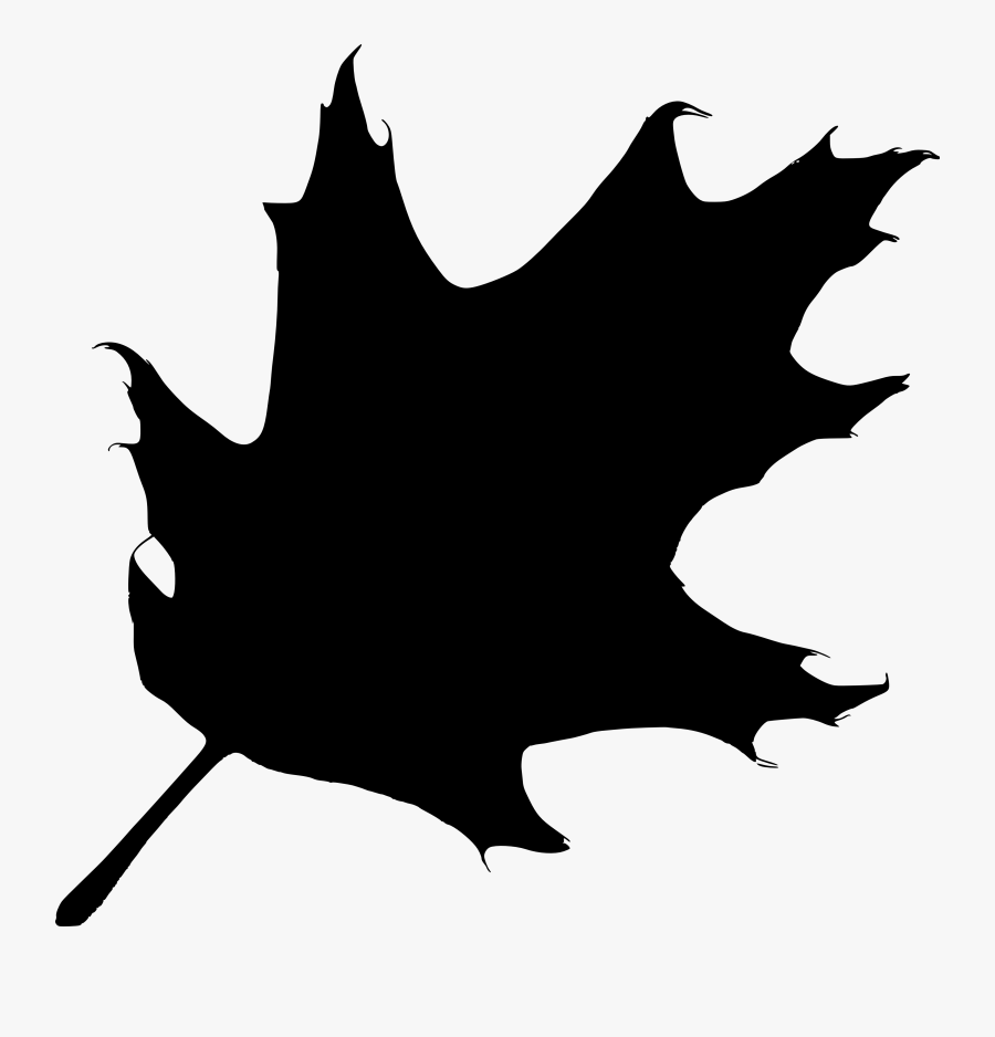 Leaf Clipart Black Oak - Oak Leaf Silhouette Clip Art, Transparent Clipart