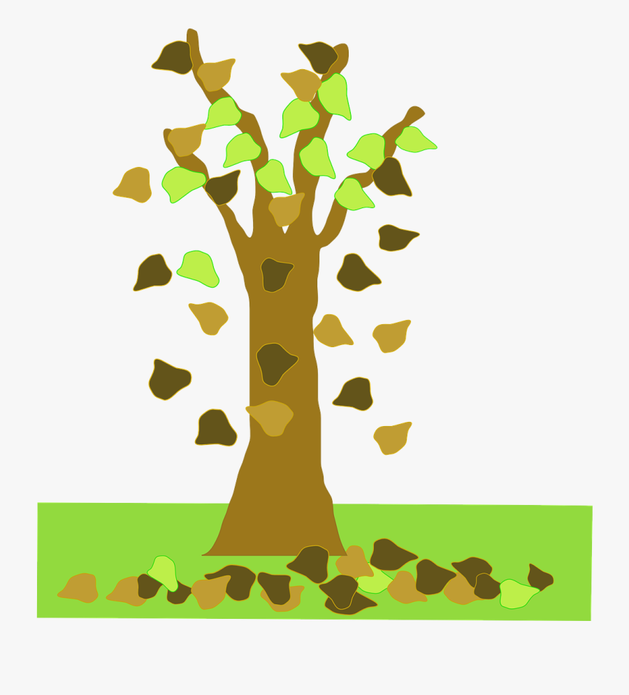 Leaves,season,free Vector Graphics - Leaves Falling From A Tree Clipart, Transparent Clipart