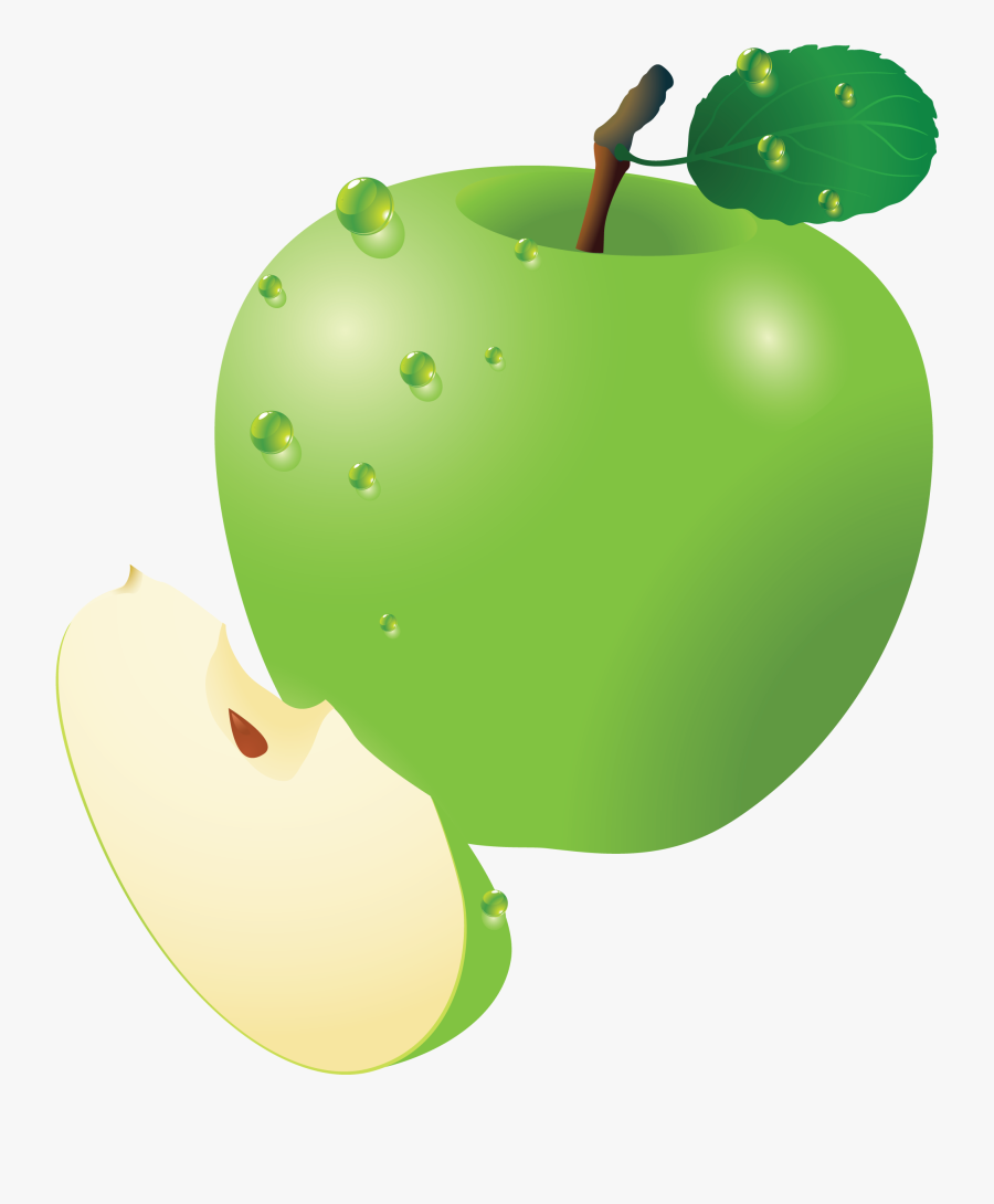 Fanta Apple Clip Art - Green Apple Vector Art, Transparent Clipart